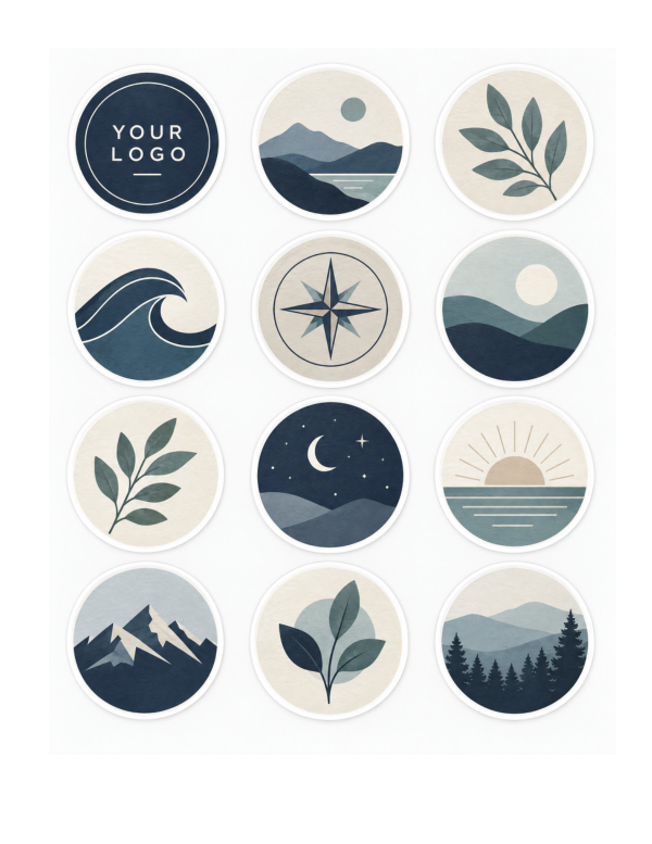 Preview of Printable Logo Circle Stickers